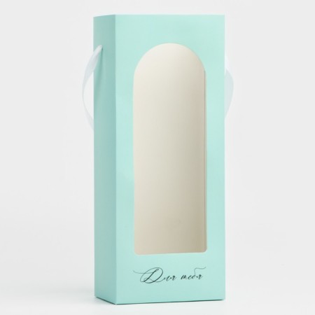 Packet-carrier for flowers with a plastic window, “for you”, Tiffany, 30 x 12 x 8 cm-1