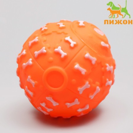 Toy squirrel "Boom bones" for dogs, 7.5 cm, orange