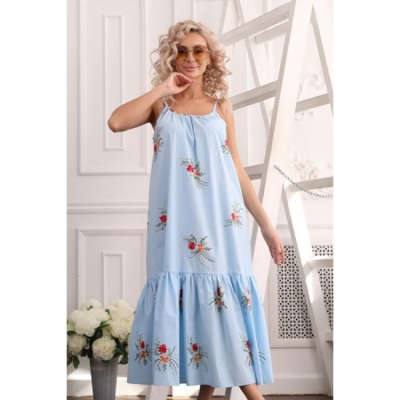 Women's dress, size 48, blue color-4