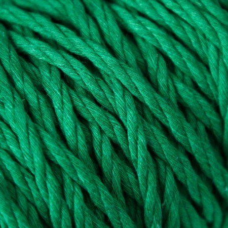 Knitting cord 80% cotton, 20% polyester twisted 3 mm, 185g/45m, 21-green-2