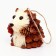 Decorative suspension "Hedgehog from natural materials" 6 × 7 × 9 cm