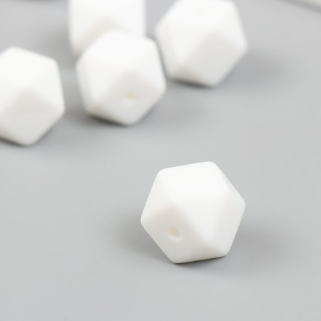 Busina silicone "polyhedron" white d = 1.4 cm