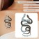 Tattoo on the body color "Two snakes. Heavenly patterns" 10.5x6 cm