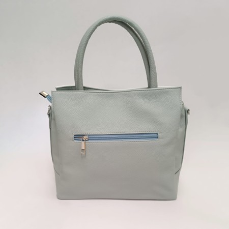 Women's bag Eleganta sky blue flowers-1
