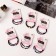 Hair elastic band "Anet" (set 2 pcs) heart, 5 cm, mix