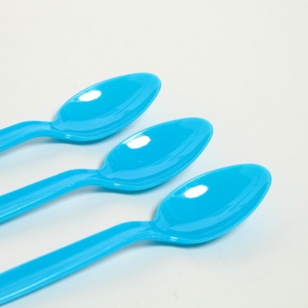 Tablespoons plastic, 6 pcs., Blue color-1