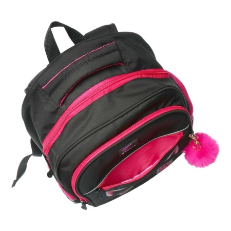 School backpack, 40 x 33 x 19 cm, ergonomic back, stavia "muzzle", black/pink-7