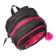 School backpack, 40 x 33 x 19 cm, ergonomic back, stavia "muzzle", black/pink