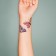 Tattoo on the body black "butterflies with flowers" set 4 pcs 6x6 cm