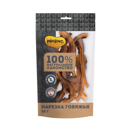 Mnyams treat for dogs, beef cutting, 50 g