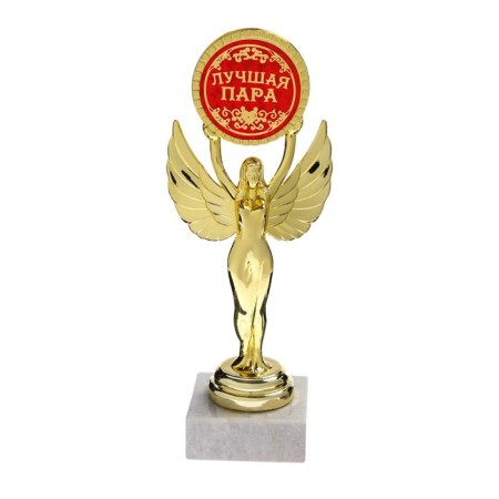 Nick award figure Cup with the Best couple, plastic, stamped, gold, 18 x 7 cm-1