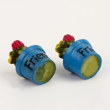 Miniature Puppet "Cactus in a pot", set 2 pcs., Size 1 pc. - 1.7 × 2.5 × 1.7 cm-3