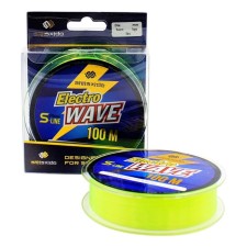 Леска Shii Saido Electro wave, L-100 м, d-0.128мм, test-1.29 кг, желтая