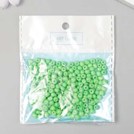 Round beads 6/0 "Green Neon" 20 g-2