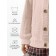 Cardigan for girls, height 140 cm, white-pink color
