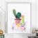 Decorative hooks 2 hooks "Cacti in pots" 19x24 cm