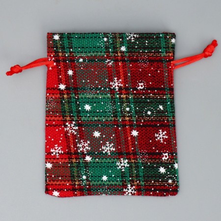 Bag gift canvas "Snowflake", 10 x 12 cm +/- 1.5 cm, New Year-5