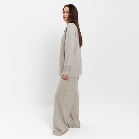 Комплект женский (рубашка, брюки, топ) KAFTAN "Base" р. 50, серый-2