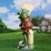 Garden figure "Frog - cottage is a buzz" 51x21x19cm