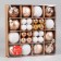Set of balls plastic 44 pcs D-3 and 6 cm "Isabelle" Assorted, white gold