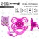 Nipple set - a dummy with a holder, SL, KL +6 months, with a cap "Butterfly", purple