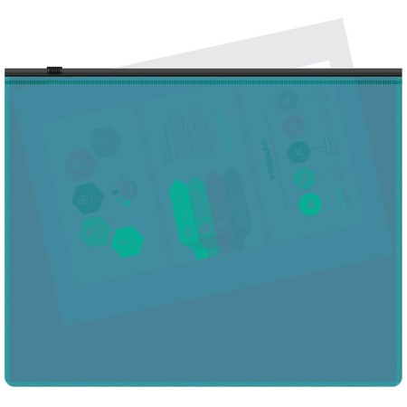 The convert folder on the A5, 150 microns, Calligrata Pastel, transparent, black lightning, blue-3