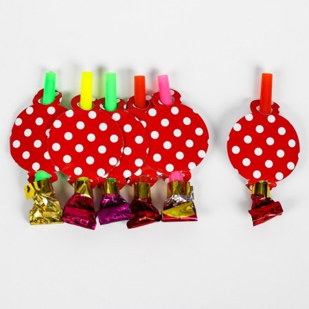 Set for the holiday "Peas", tablecloth 180x108 cm, 6 plates, 6 tongues, red color-1