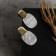 Earrings Assorted Tanzania Purvapers Ovals, white color in gold
