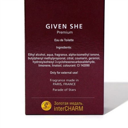 Toilet water for men Given Shy Premium, based on Givenchy Pour Homme, 100 ml-2