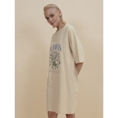 Female dress, size m, cream color-1