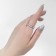 Ring ceramics "Thin line", pink color in silver, 17.5 size