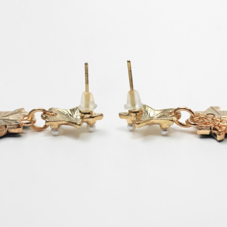 New Year! Earrings "New Year" gifts, colored in gold-4
