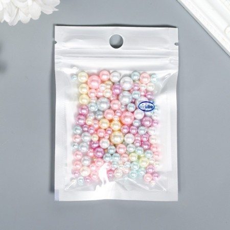 Decor for creativity plastic "Balls. Macaruns. Assorted" D = 3-8 mm, set 10 grams-2