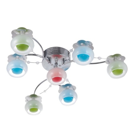 Economic Service Chandelier "Dawn", 7x12W G4, color chromium, with PDU 55x5x15cm-1