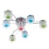Economic Service Chandelier "Dawn", 7x12W G4, color chromium, with PDU 55x5x15cm