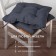 Siddle on a chair with ties - 2pcs. Dolyana col. graphite 40x40 cm, 100% p/e, Gabardin 153 g/m2