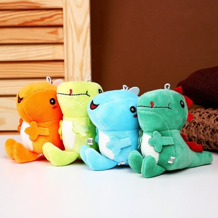 Soft toy "Dino", on a key fob, 10 cm, MIX color-3