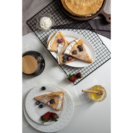 Porcelain dining plate Magistro "glare", 25 × 16.5 × 1.5 cm, white color-5