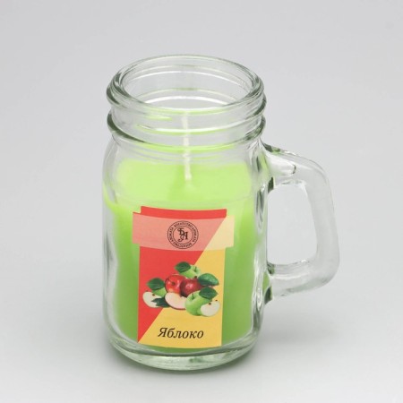 Aromatic candle in the Yabloko bank, 7.2 x 8.5 cm, 190 g-2