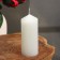 Interior candle "column", white, 4x10 cm