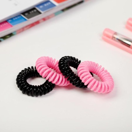 Hair elastic bands Spring "Kotik", 4 pcs, diam 3.5-3