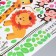 Sticker Plastic Interior Color Rostomer "Giraffe and Monesty on the Liana" 60x90 cm