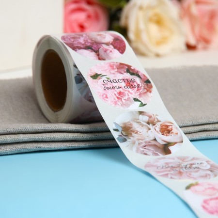 Stickers for flowers and gifts "Pion", 4.4 x 4.4 cm, 252 pcs.-2