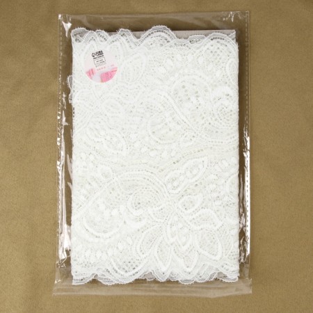 Lace elastic fabric, 210 mm × 2.7 ± 0.5 m, white color-3