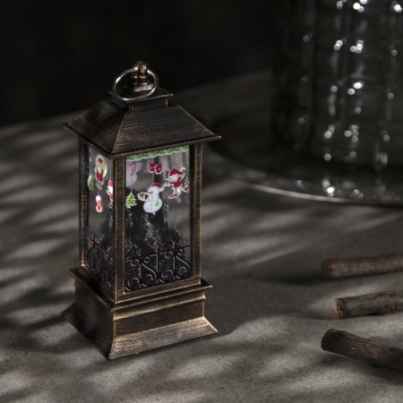 LED figure "A fireplace with a garland" 5.5 × 13 × 5.5 cm, plastic, batteries AG13x3, glow warm white-1