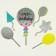 Decoration for the cake "Happy Birthday", balls