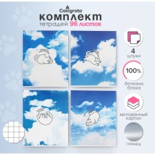 A set of notebooks of 4 pieces, 96 sheets in the Calligrata Cat 
