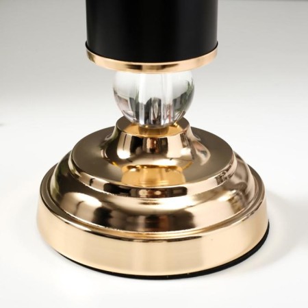 Summary Metal for 1 candle "Column with crystals" black with gold 30x12x12 cm-4