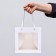 Gift package, craft, with a window, "white", 20 x 20 x 20 cm