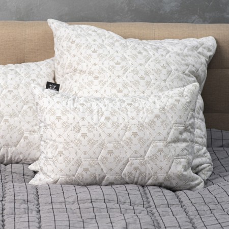 Bamboo pillow+latex 40x60cm, high, bamboo. fiber/natures. Latex, TIK, PE100%-1